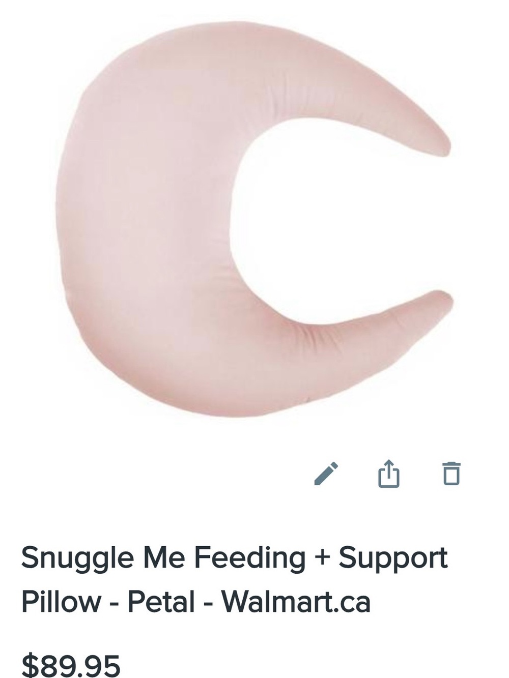 Snuggle Me Organic - Breastfeeding & Support Pillow — Blush Pink